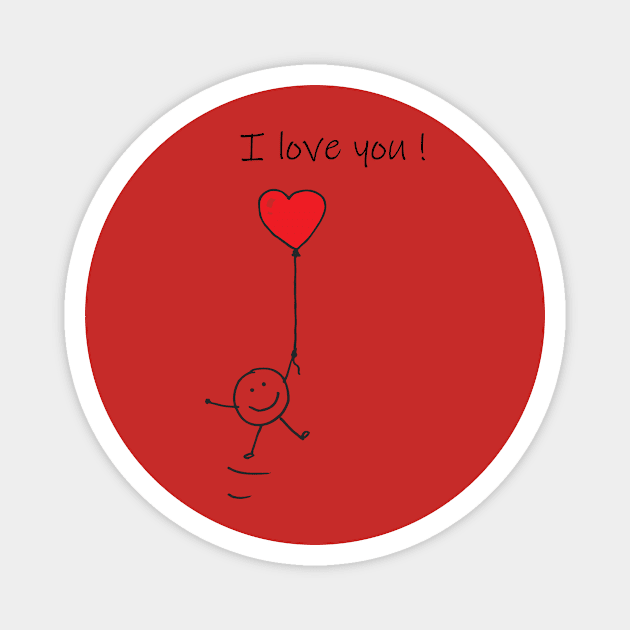 i love you valentine day Tshirt Magnet by abuzaidstudio